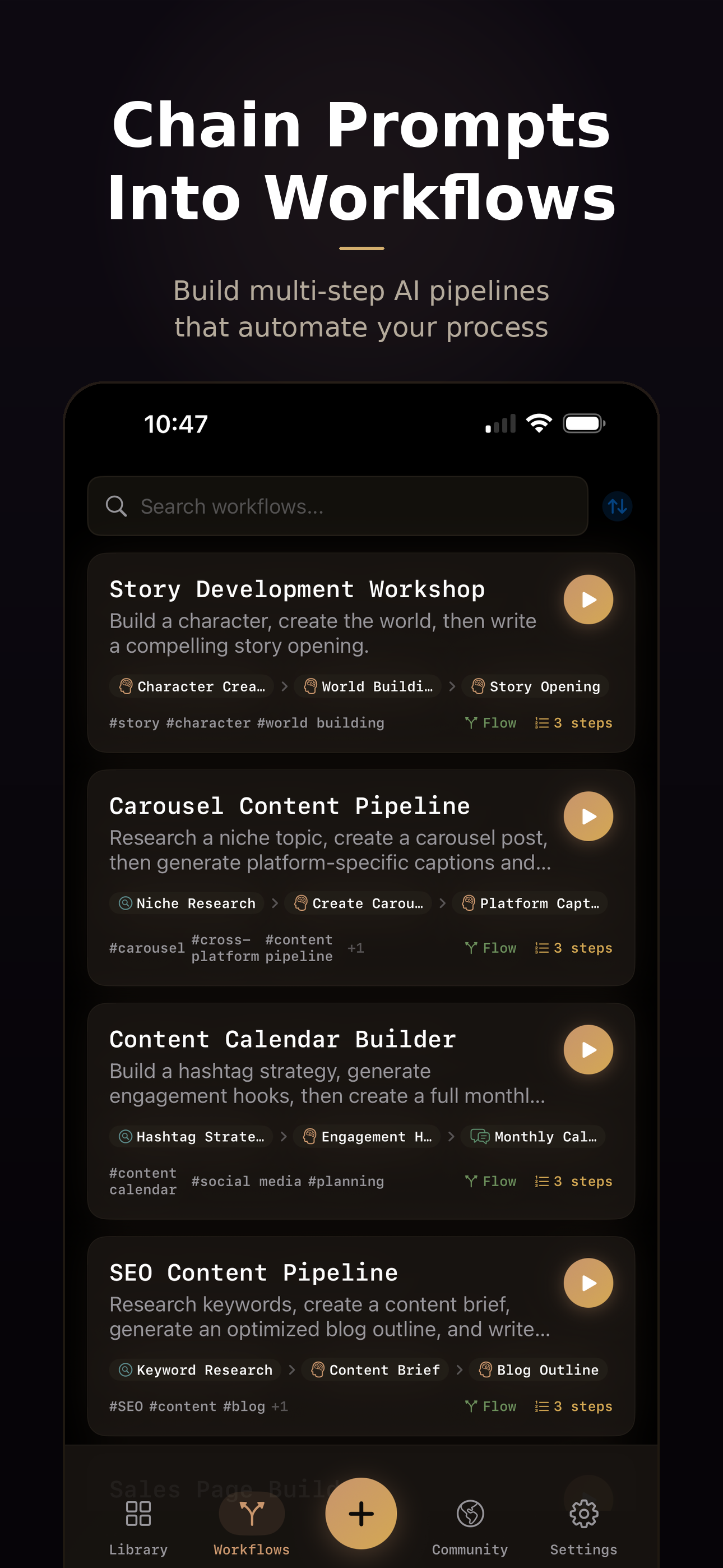 PromptKit Workflows — Chain prompts into multi-step AI pipelines