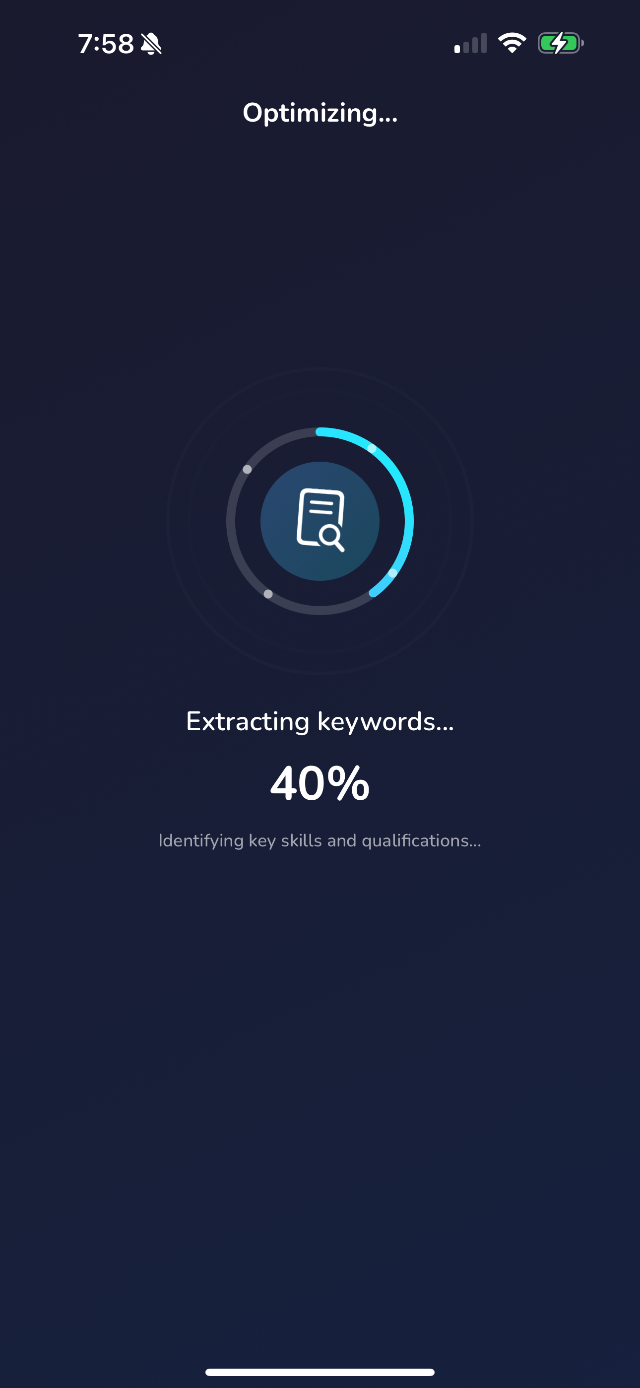 ApplyIQ generating an optimized CV