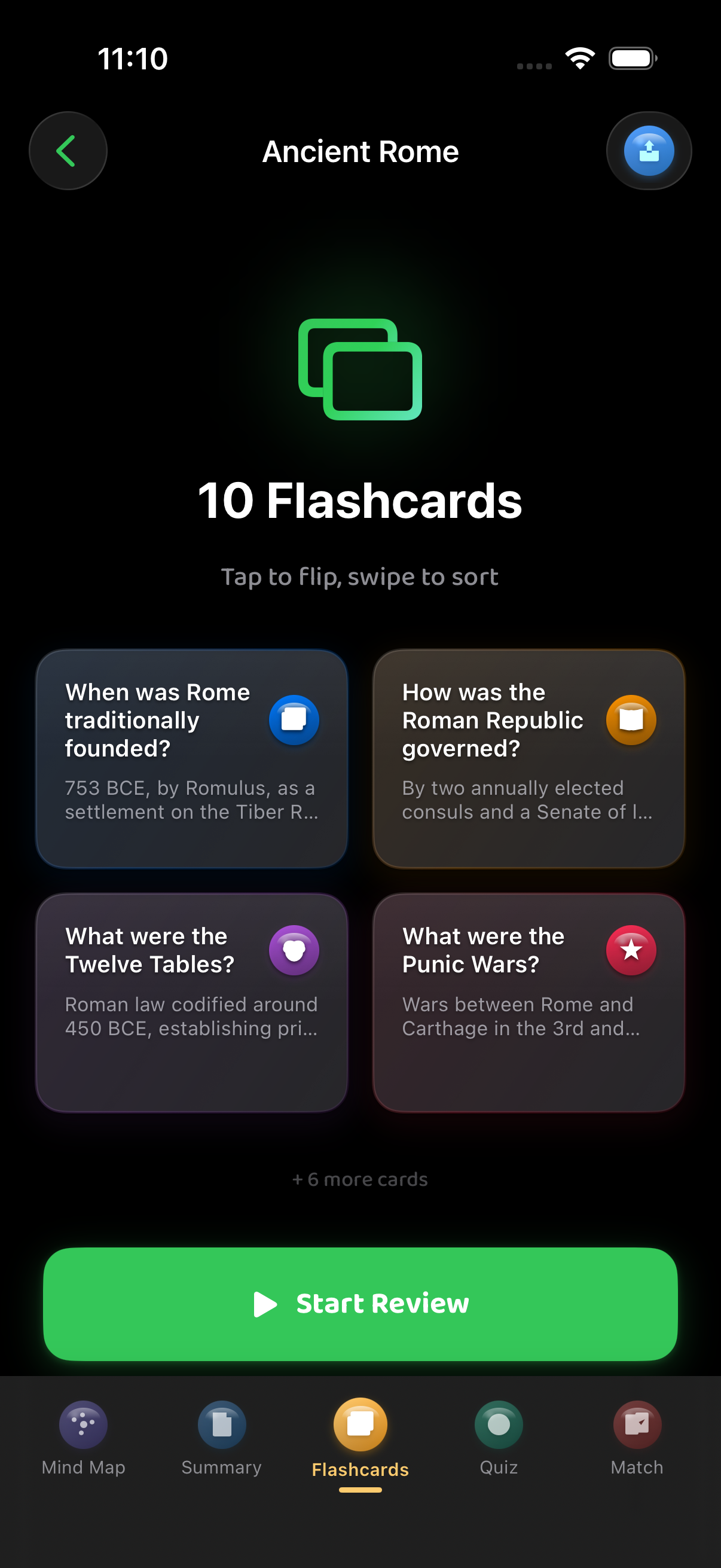 Smart flash cards for spaced repetition learning