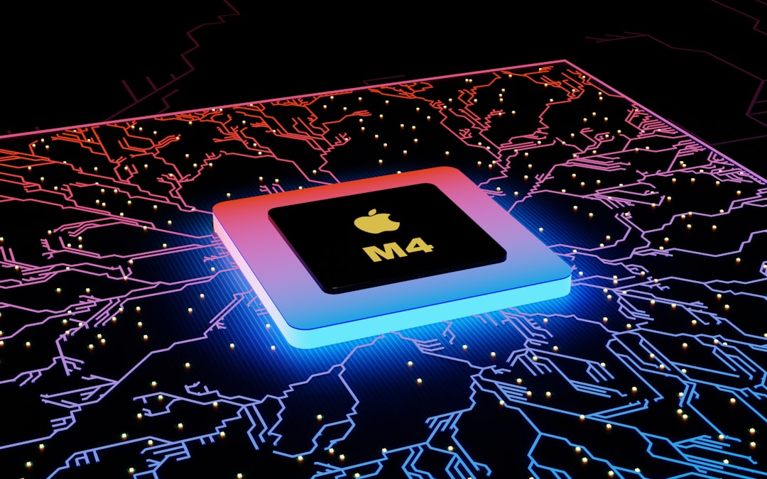 Close-up of an Apple silicon chip highlighting the Neural Engine that powers on-device AI in iPhones and iPads