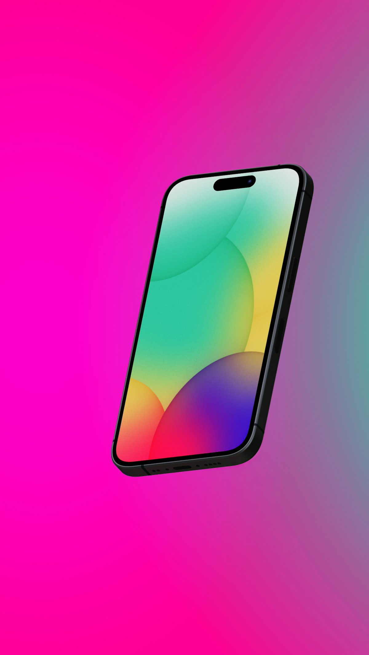 A smartphone with colorful glass-like reflections representing Apple's mandatory Liquid Glass design language in iOS 27