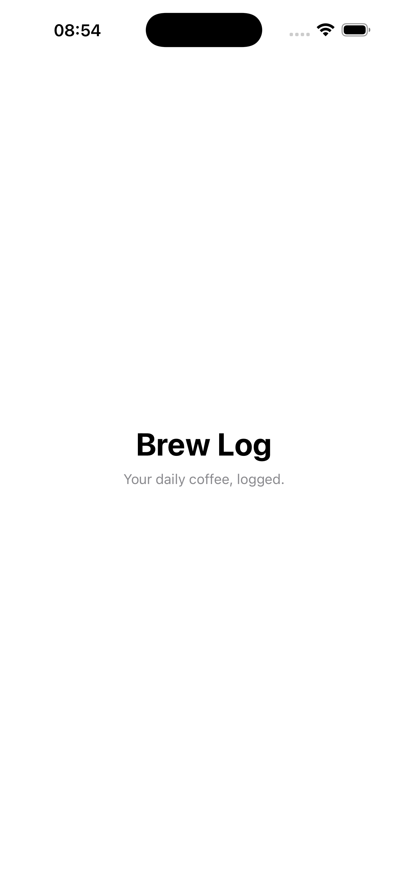 Brew Log running on iPhone 17 Pro Max