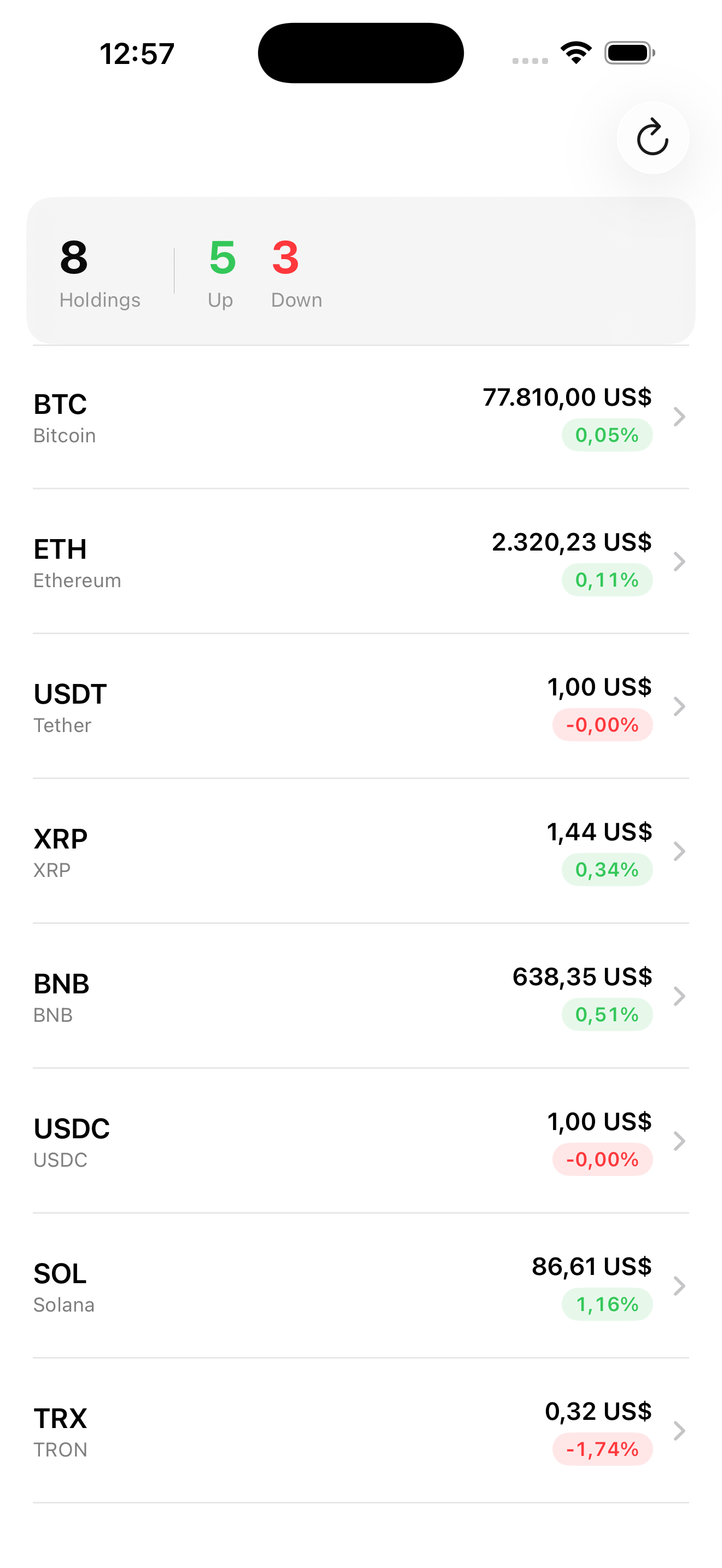 Pulse running with LiveMarketsRepository — same UI, swappable internals